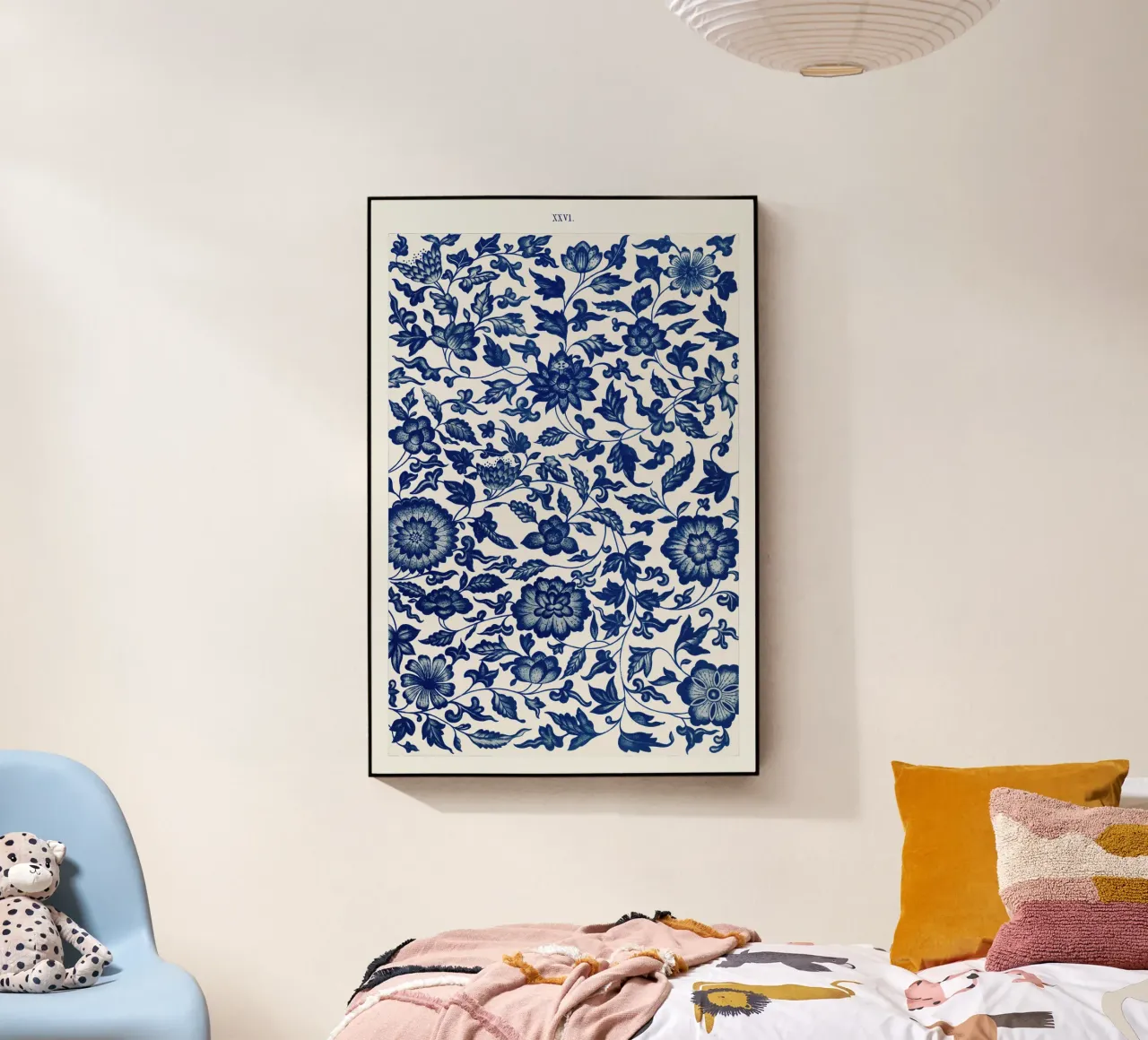 Blue flower pattern plexiglass da vintageshop