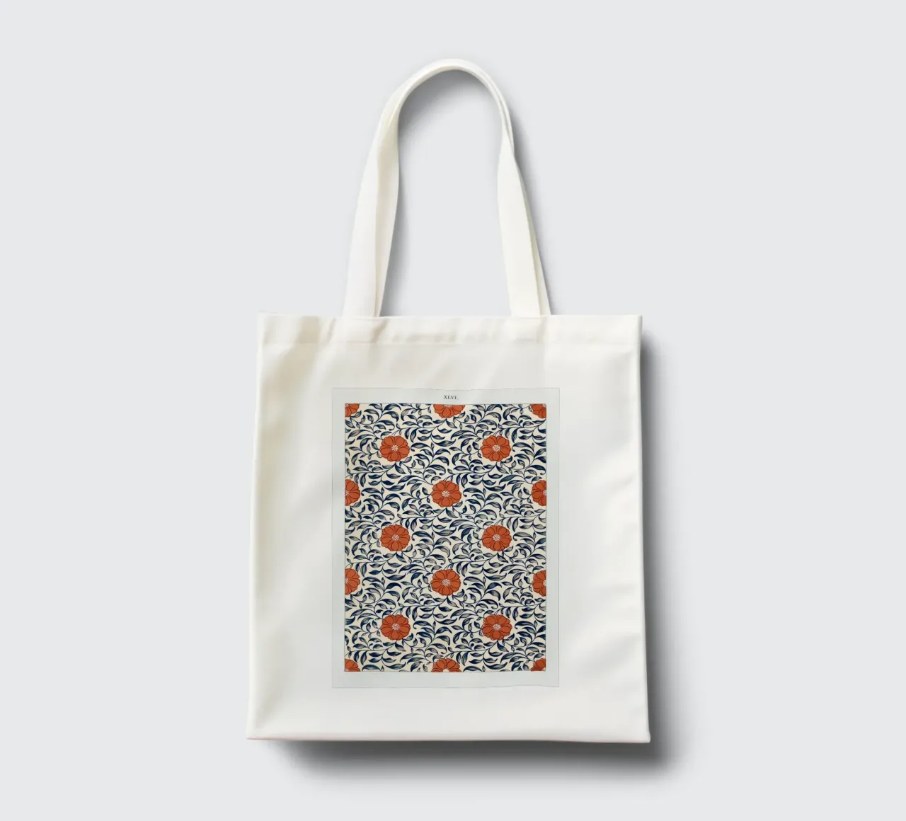 Flower pattern borsa in juta da vintageshop