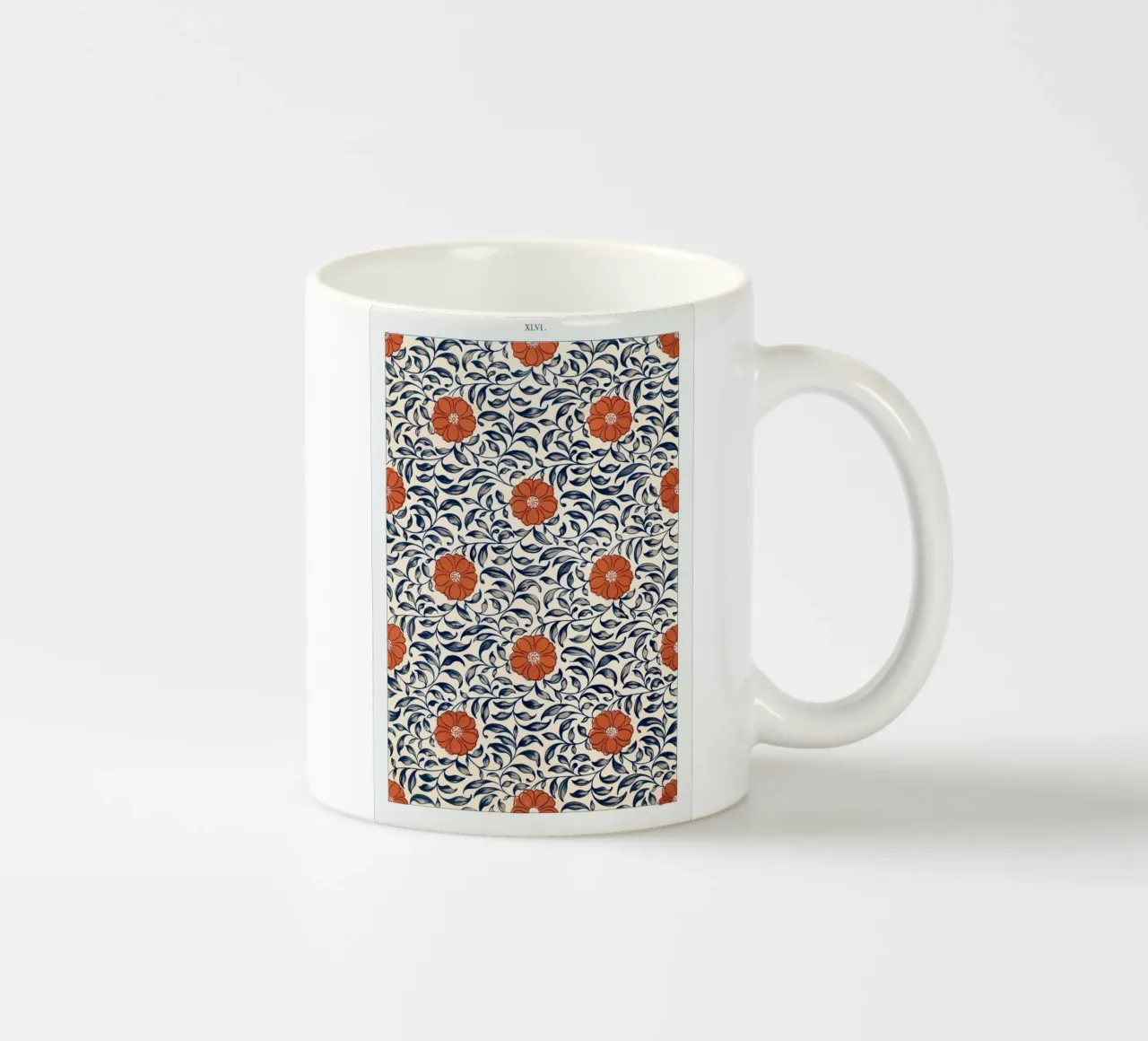 Flower pattern Keramik Tasse von vintageshop