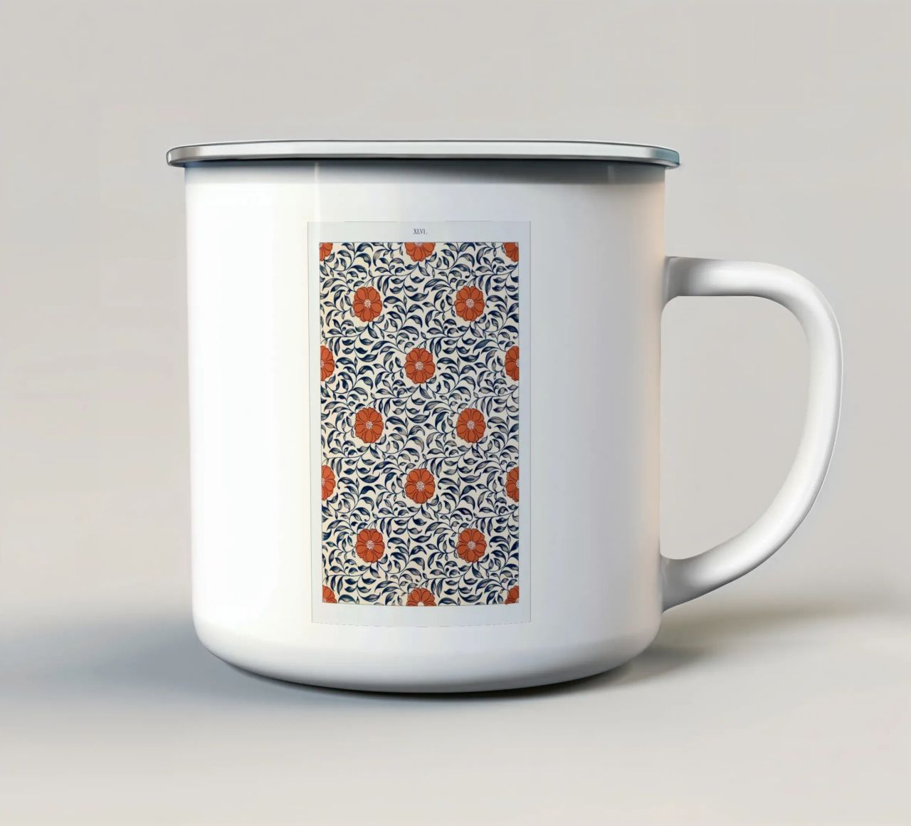 Flower pattern tazza in smalto da vintageshop