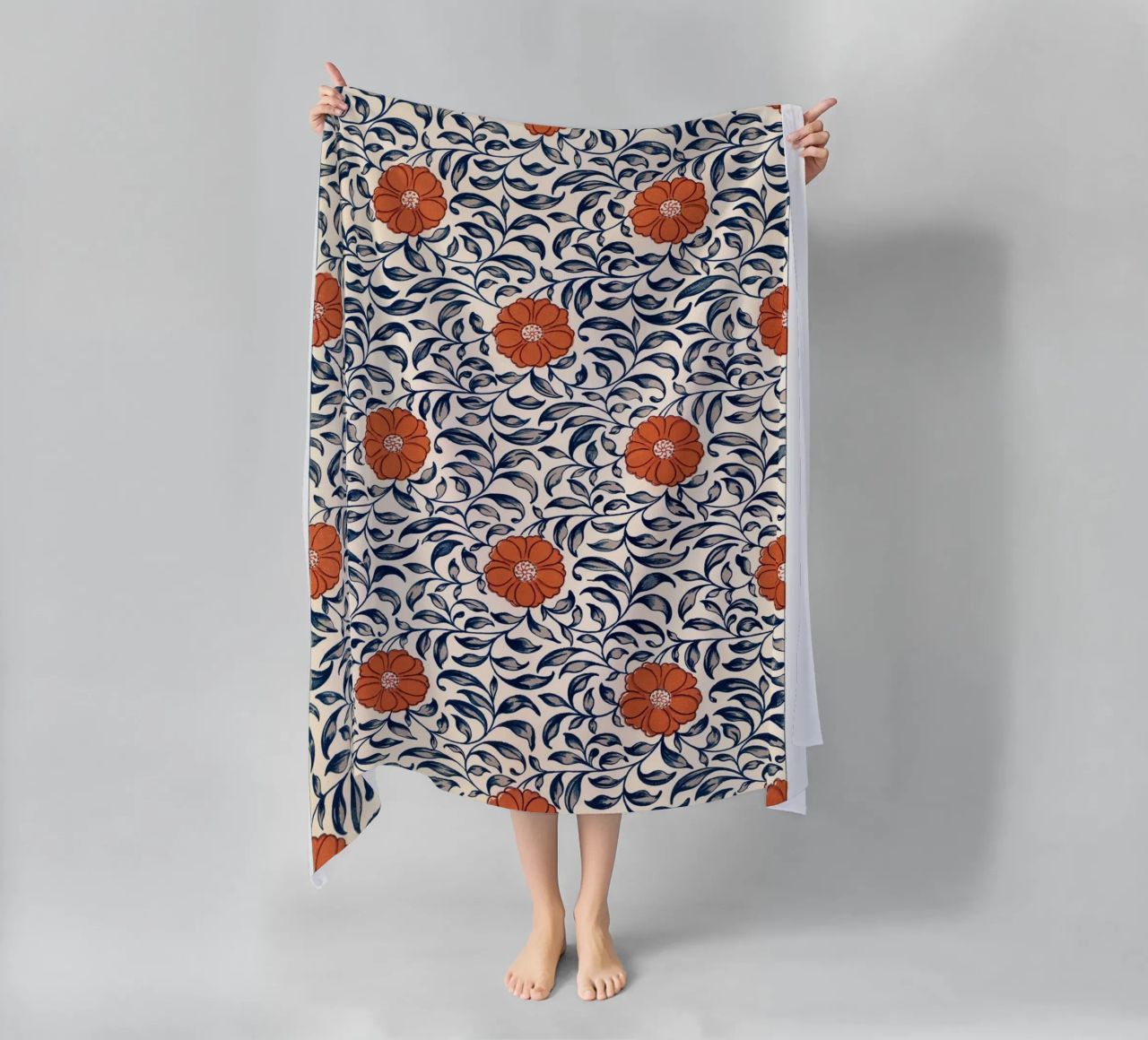Flower pattern telo mare da vintageshop