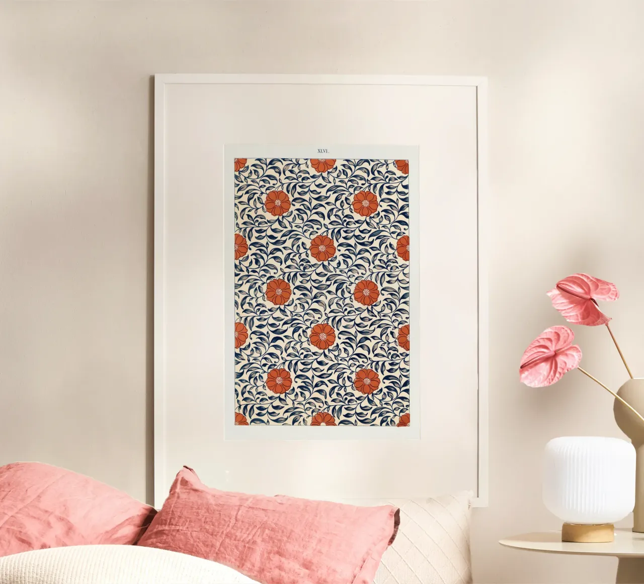 Flower pattern poster da vintageshop