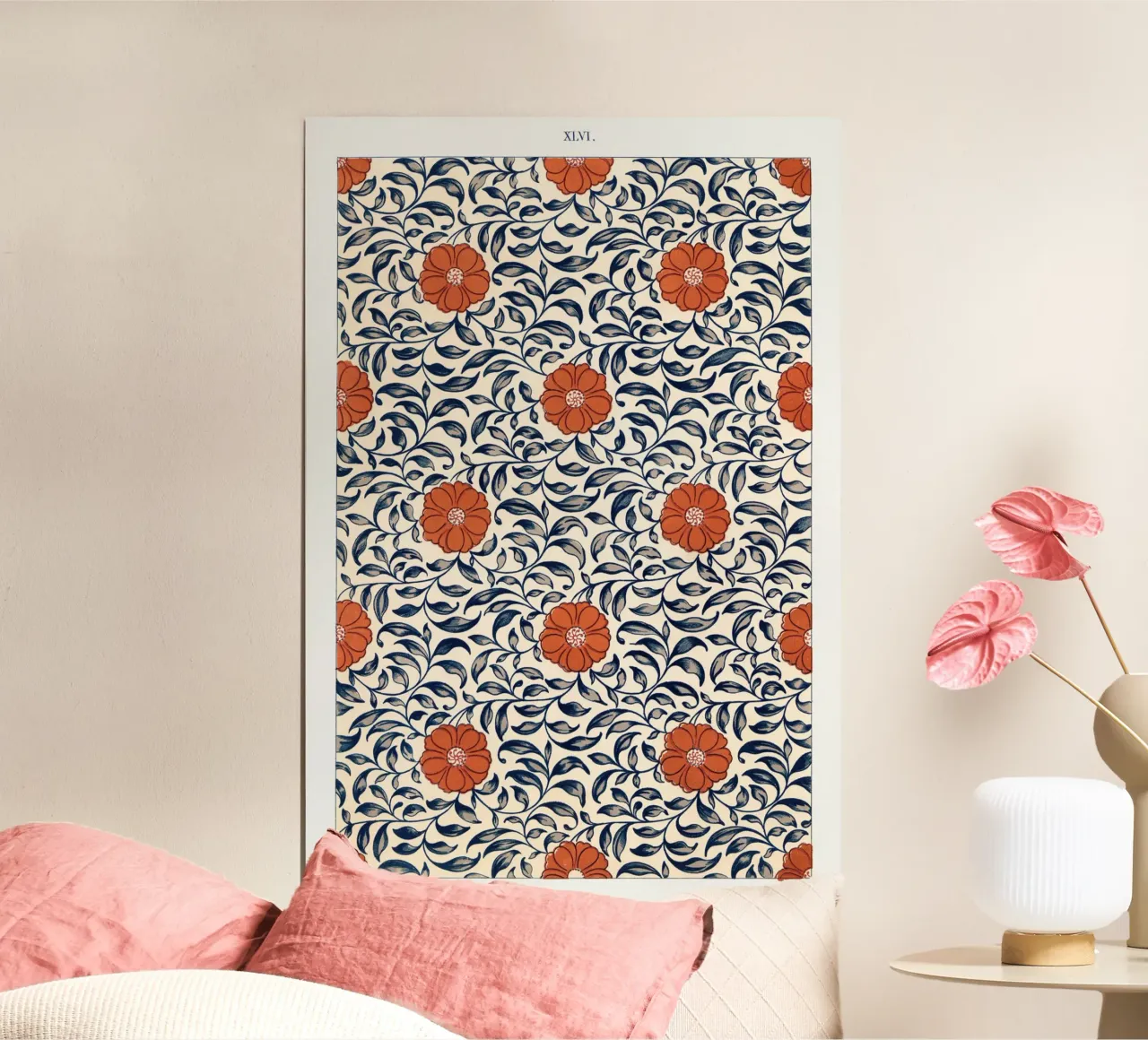 Flower pattern poster da vintageshop