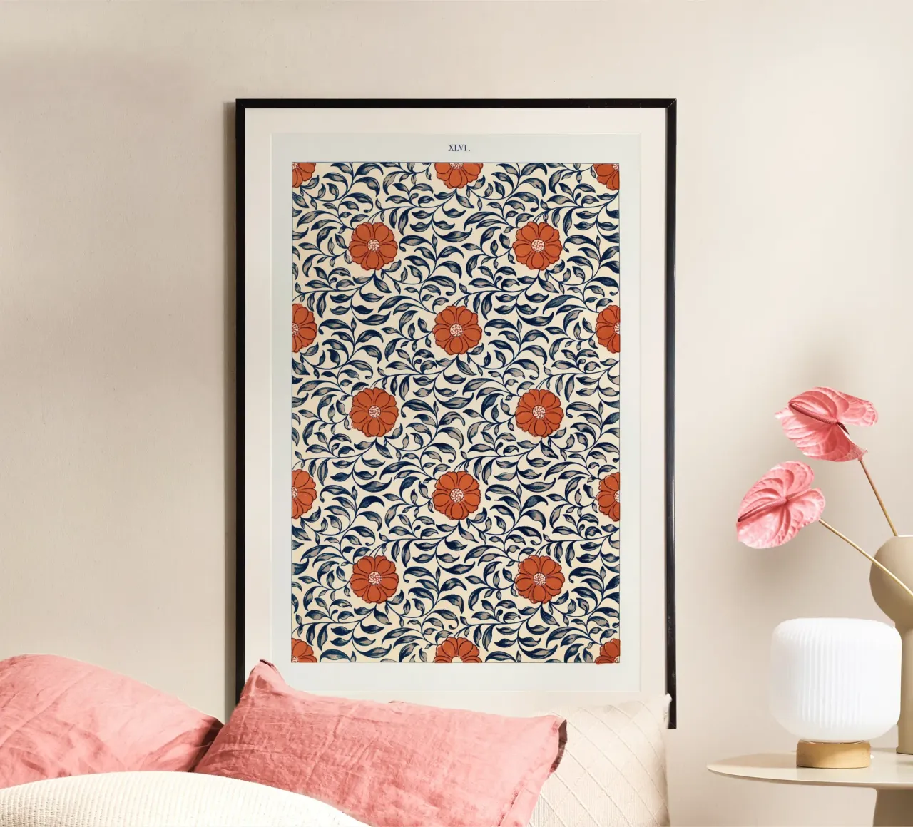 Flower pattern poster da vintageshop