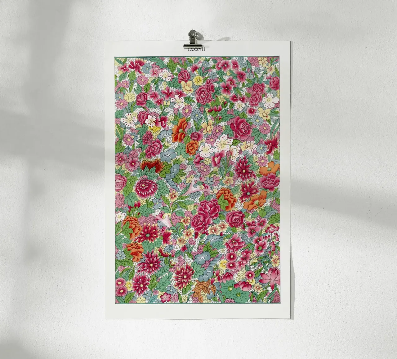Colorful flower pattern poster da vintageshop