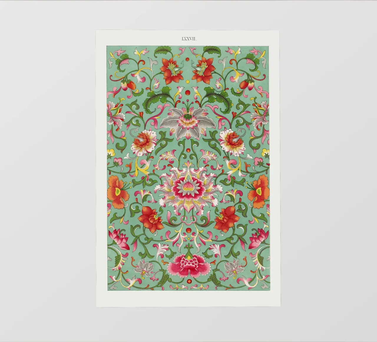 Colorful floral pattern telo in pvc da vintageshop