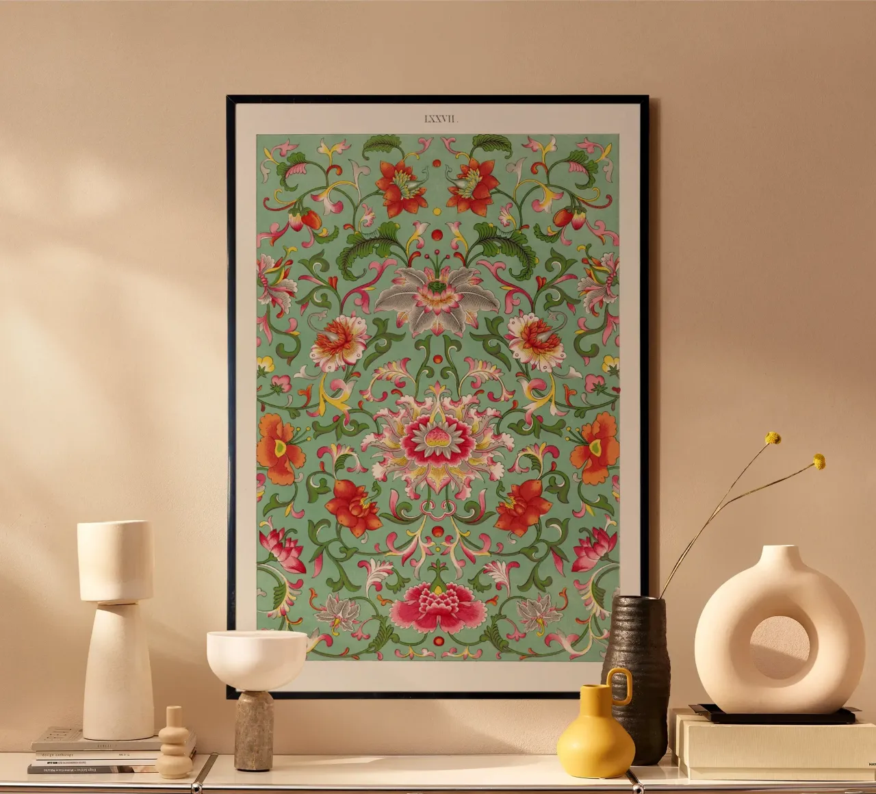 Colorful floral pattern carta hahnemühle da vintageshop