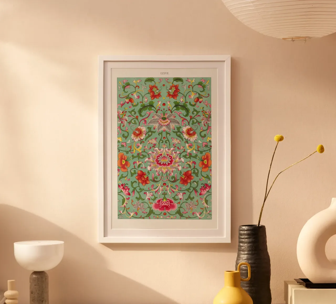 Colorful floral pattern carta hahnemühle da vintageshop