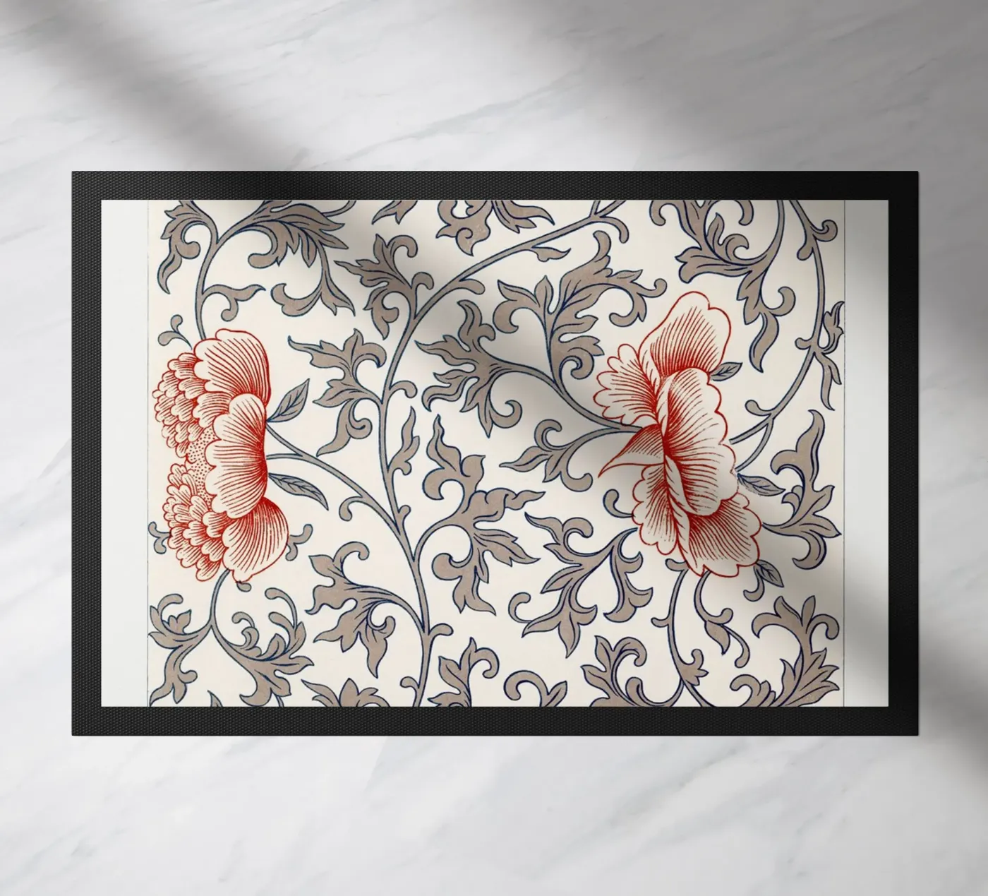 Flower pattern doormat by vintageshop