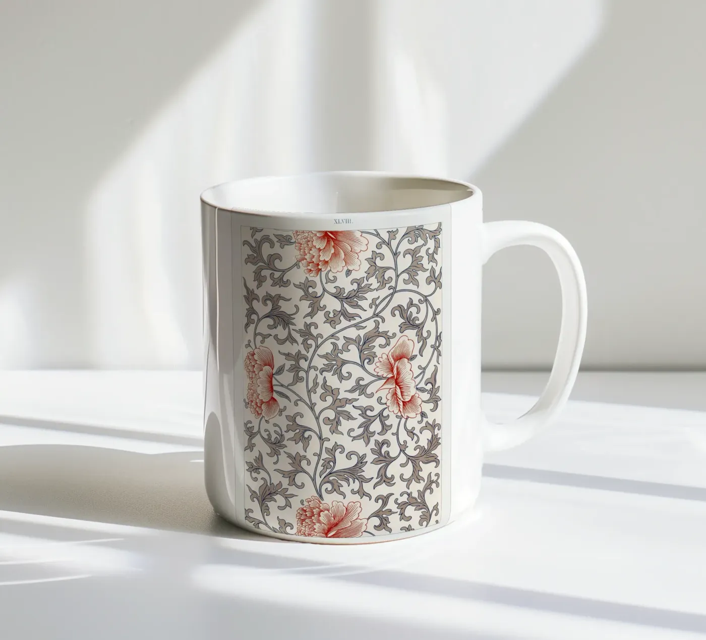 Flower pattern Keramik Tasse von vintageshop