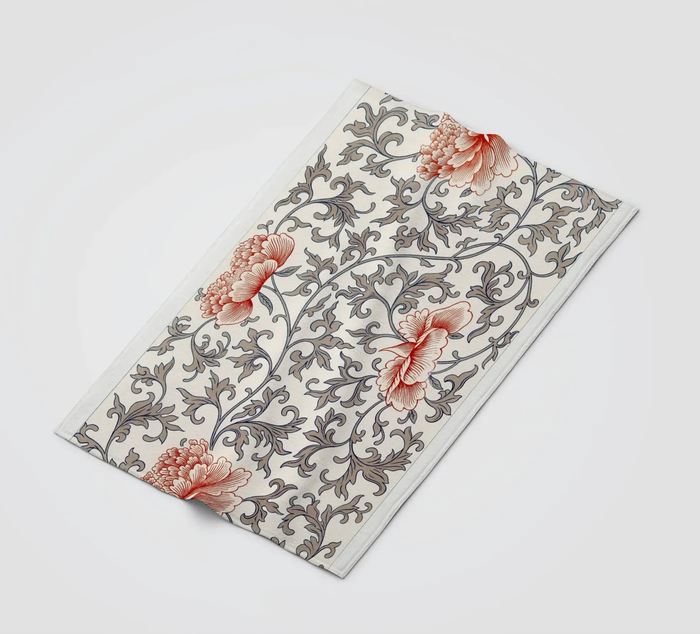 Flower pattern fleece blanket by vintageshop