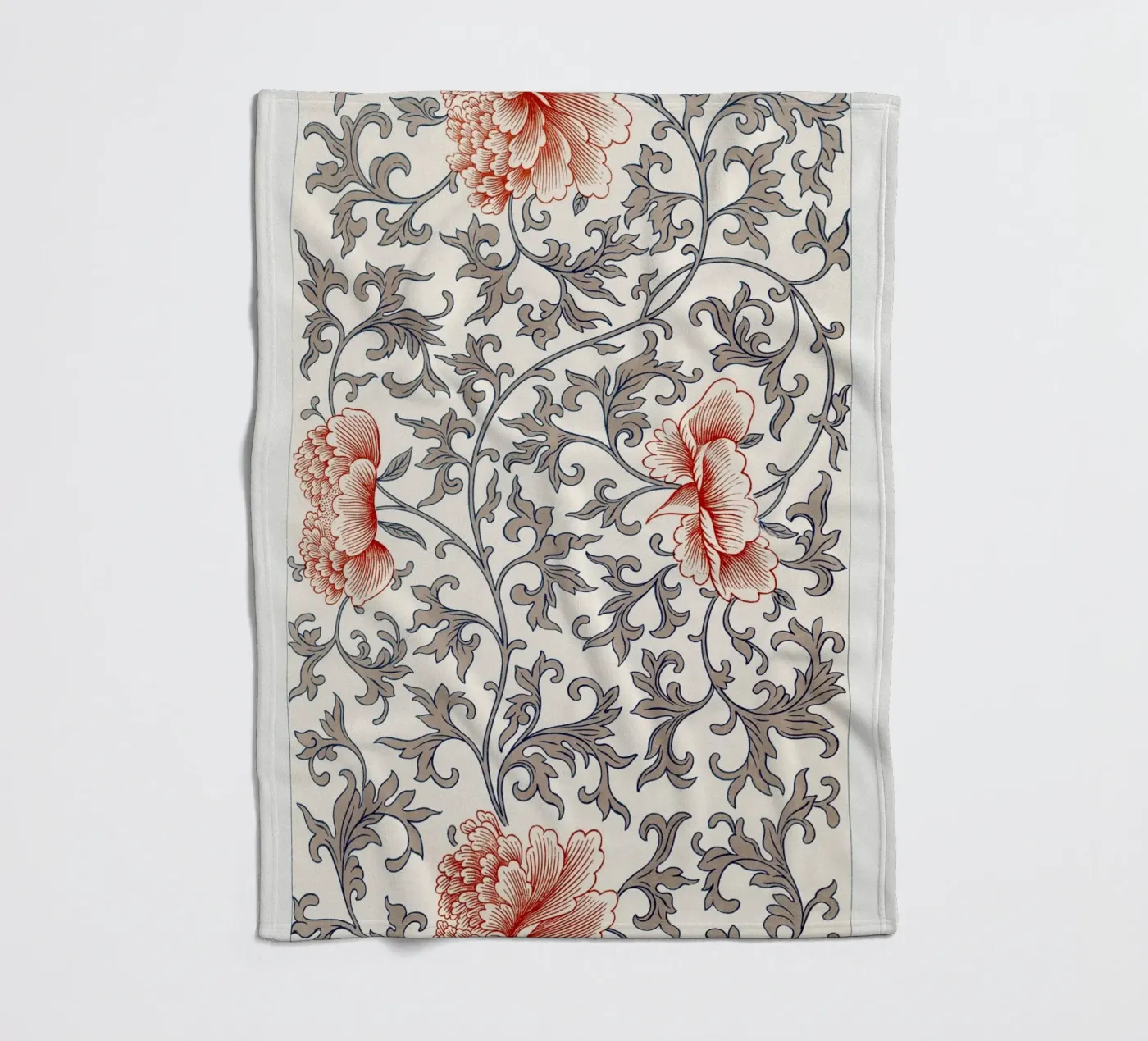 Flower pattern plaid polaire de vintageshop