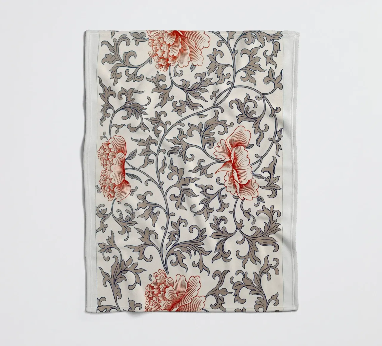 Flower pattern fleecedeken van vintageshop