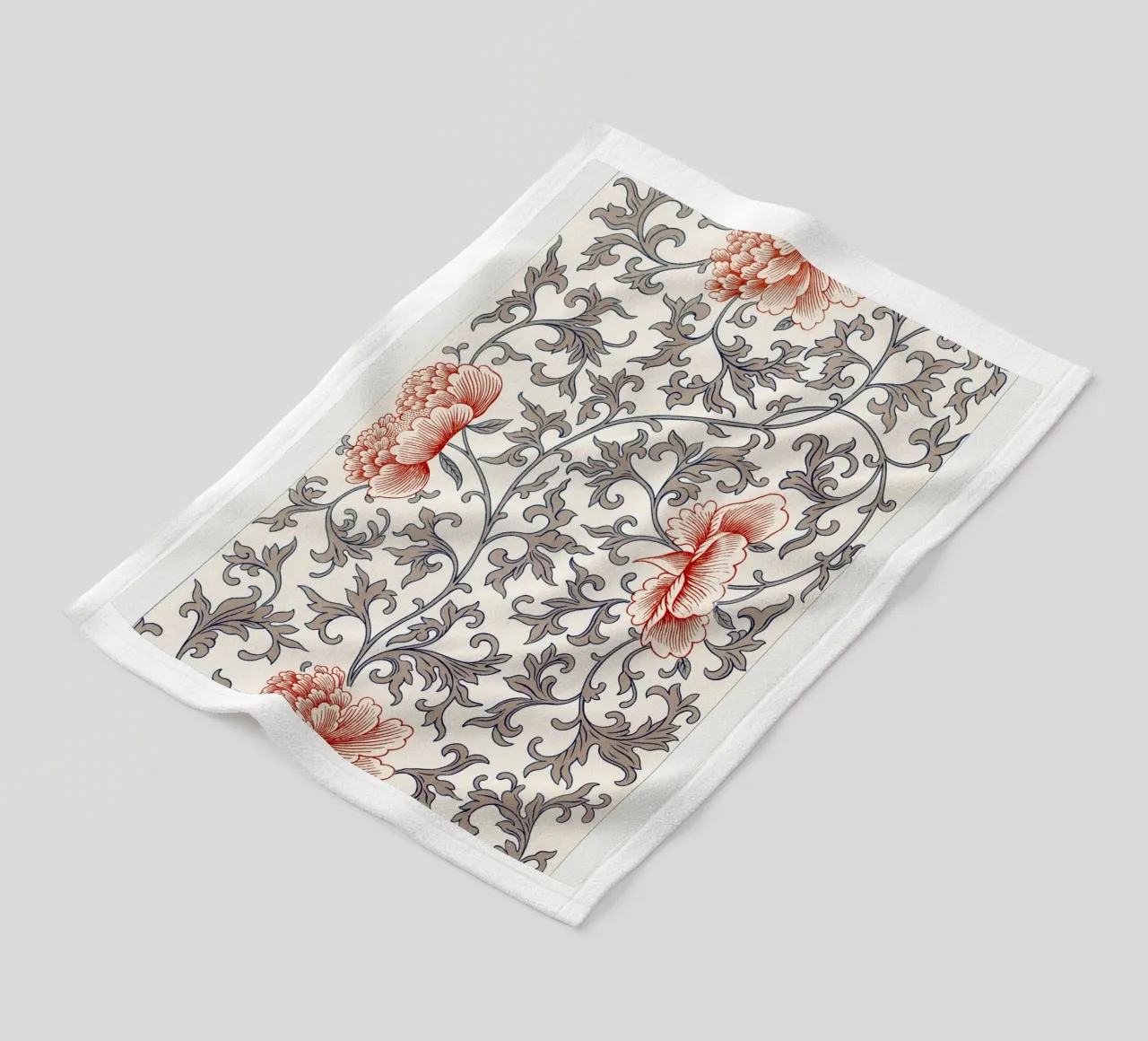 Flower pattern fleecedeken van vintageshop