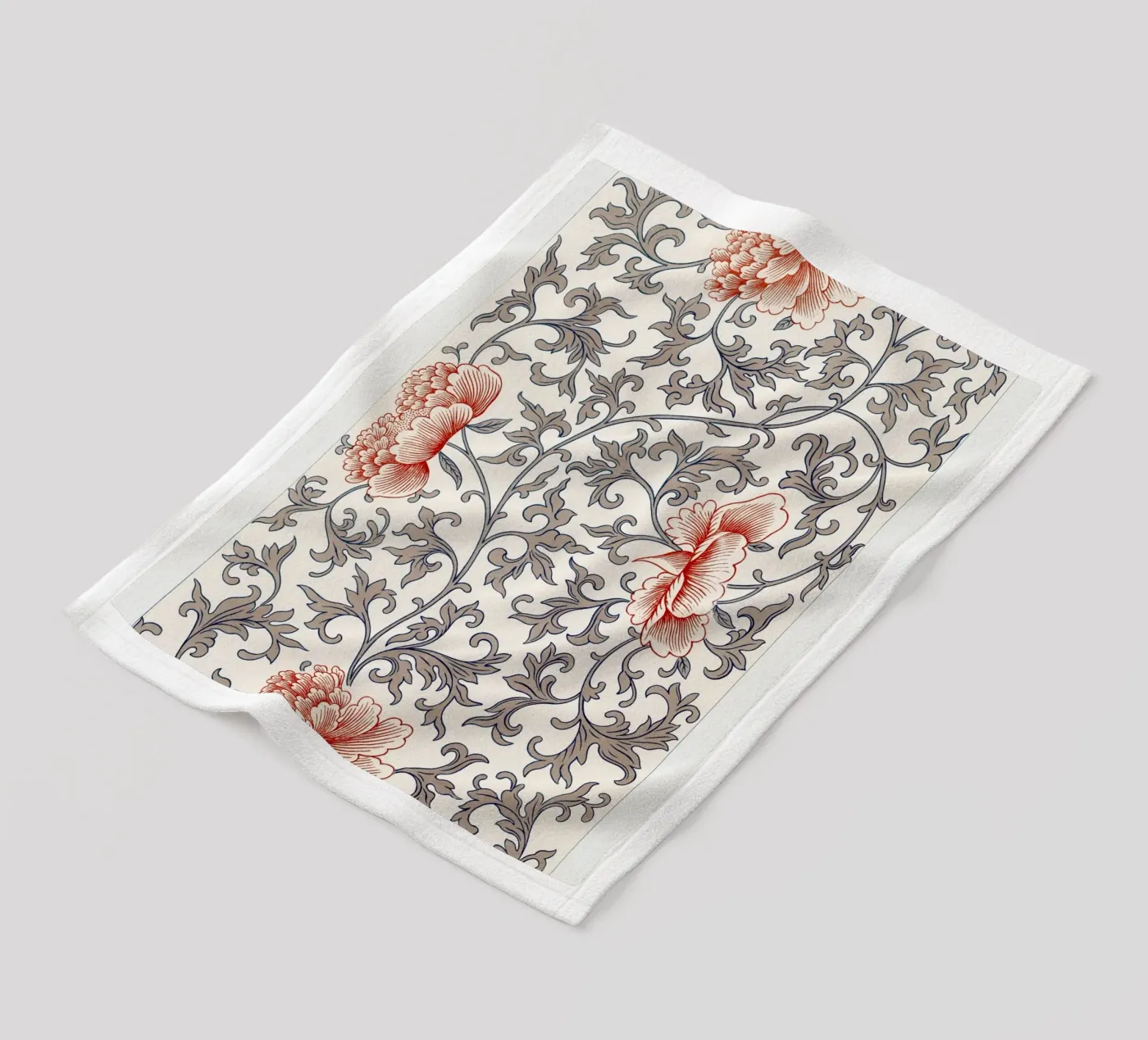 Flower pattern plaid polaire de vintageshop