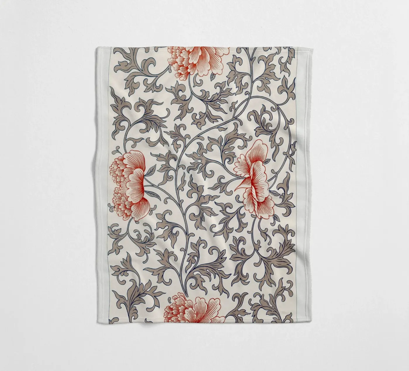 Flower pattern plaid polaire de vintageshop