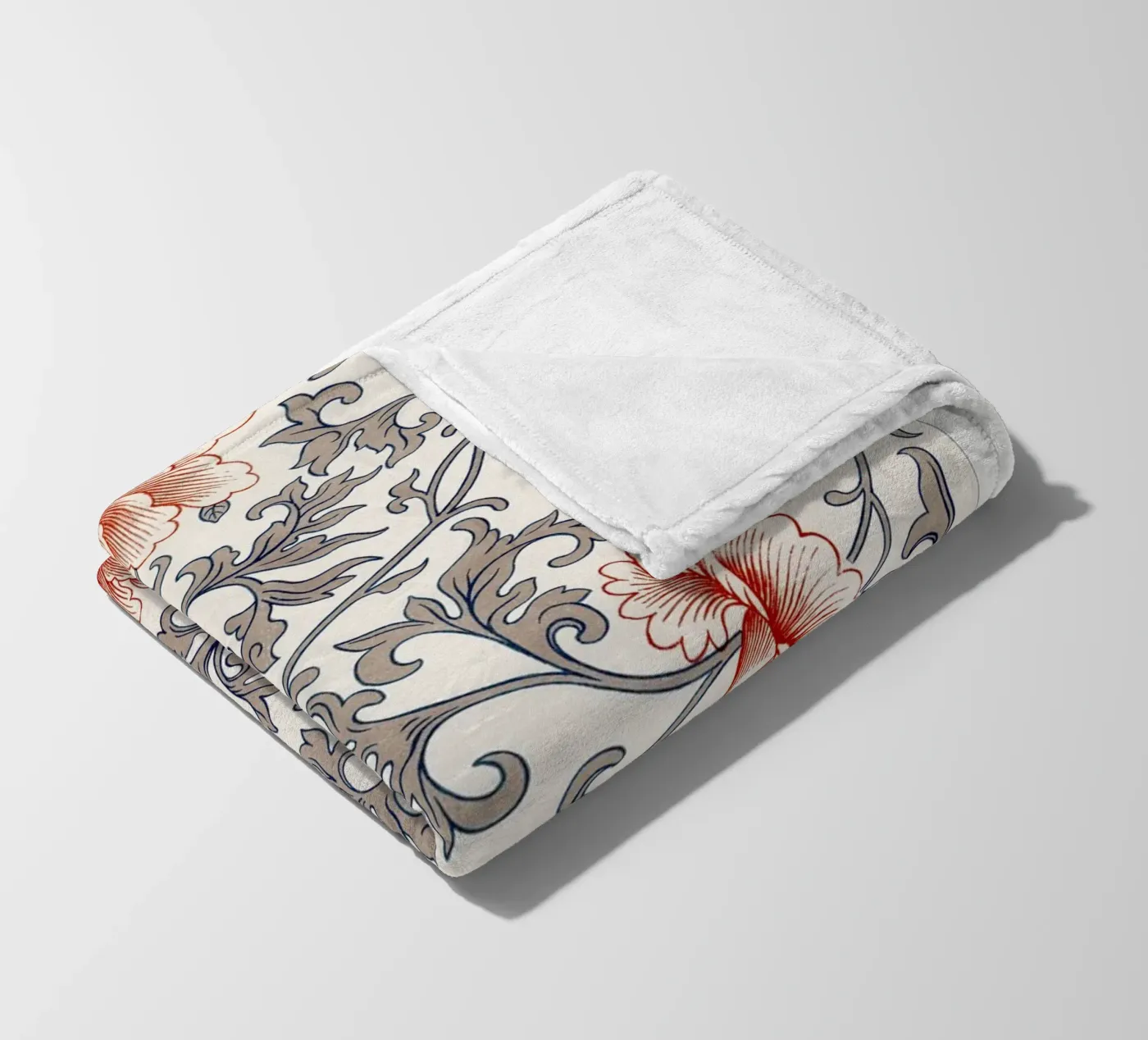 Flower pattern fleece blanket by vintageshop