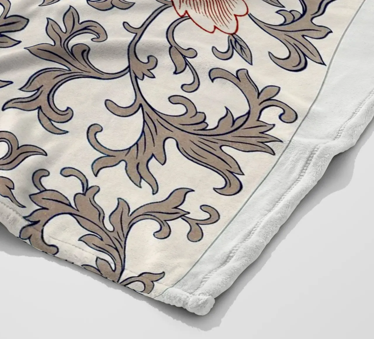 Flower pattern fleecedeken van vintageshop