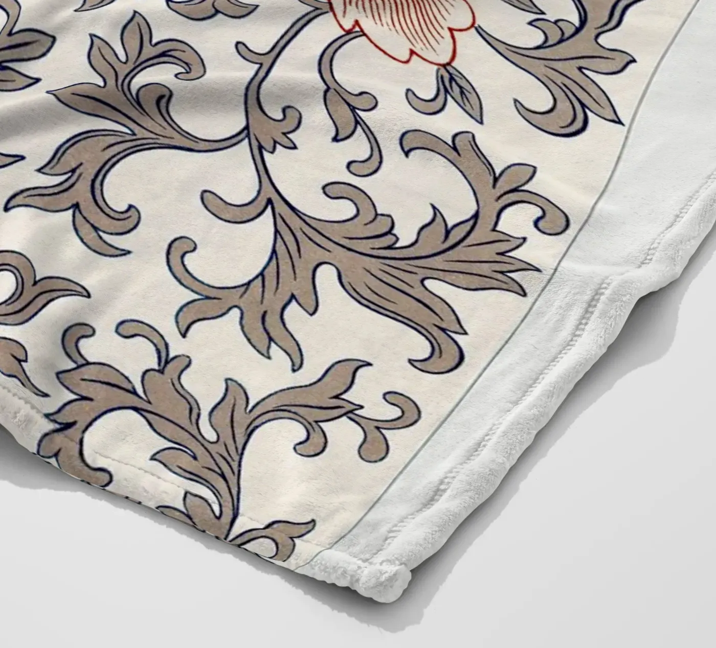 Flower pattern fleece blanket by vintageshop