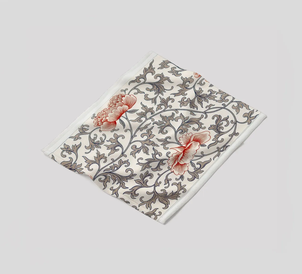 Flower pattern fleecedeken van vintageshop