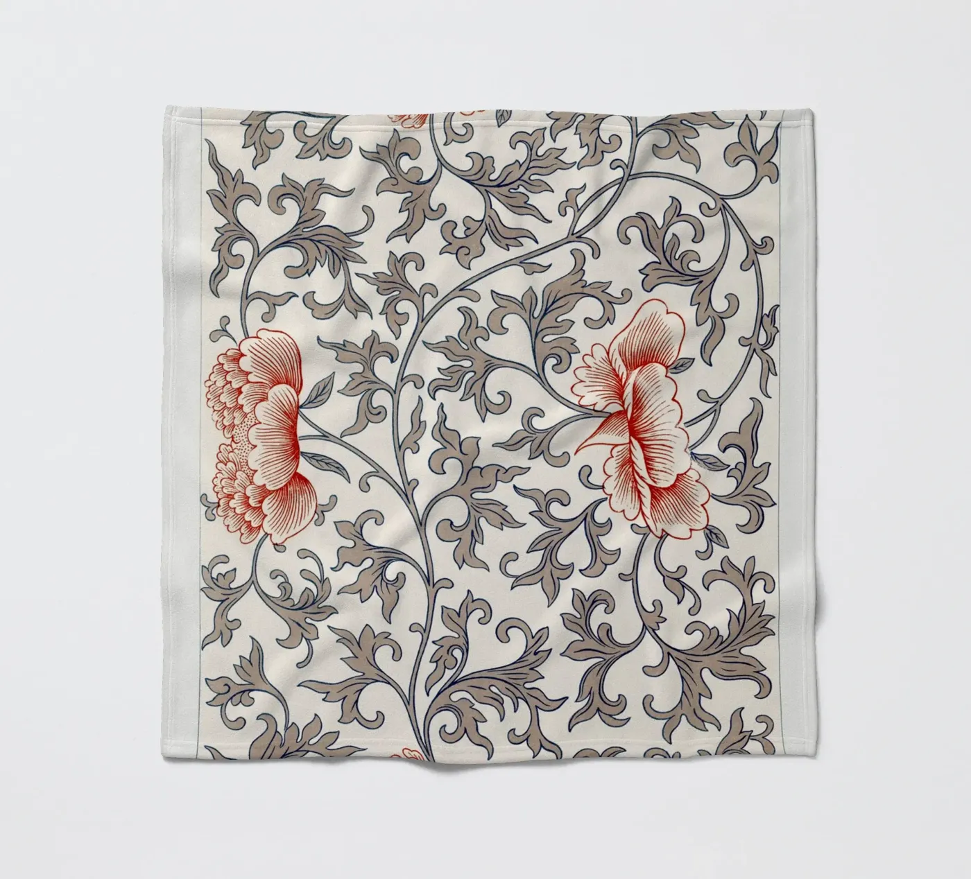 Flower pattern fleece blanket by vintageshop