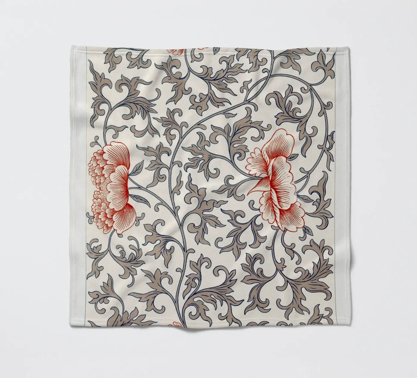 Flower pattern plaid polaire de vintageshop