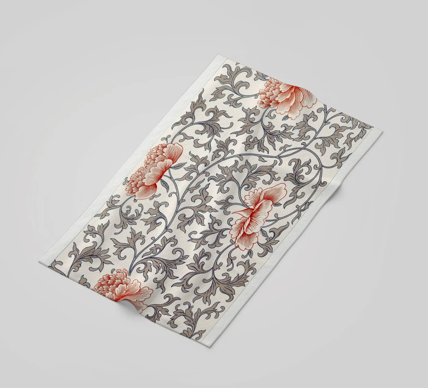 Flower pattern beach towel by vintageshop