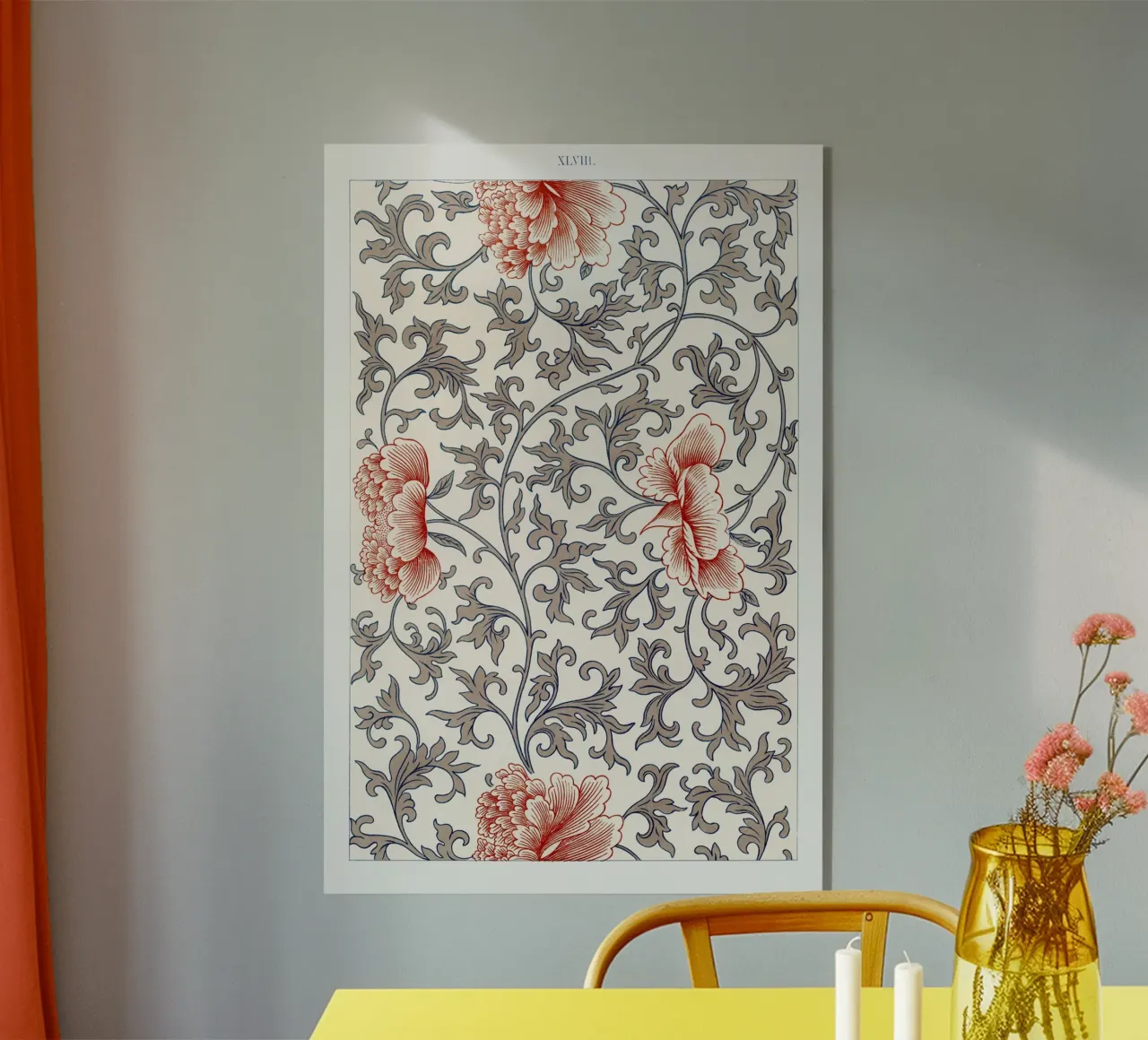 Flower pattern plexiglass da vintageshop