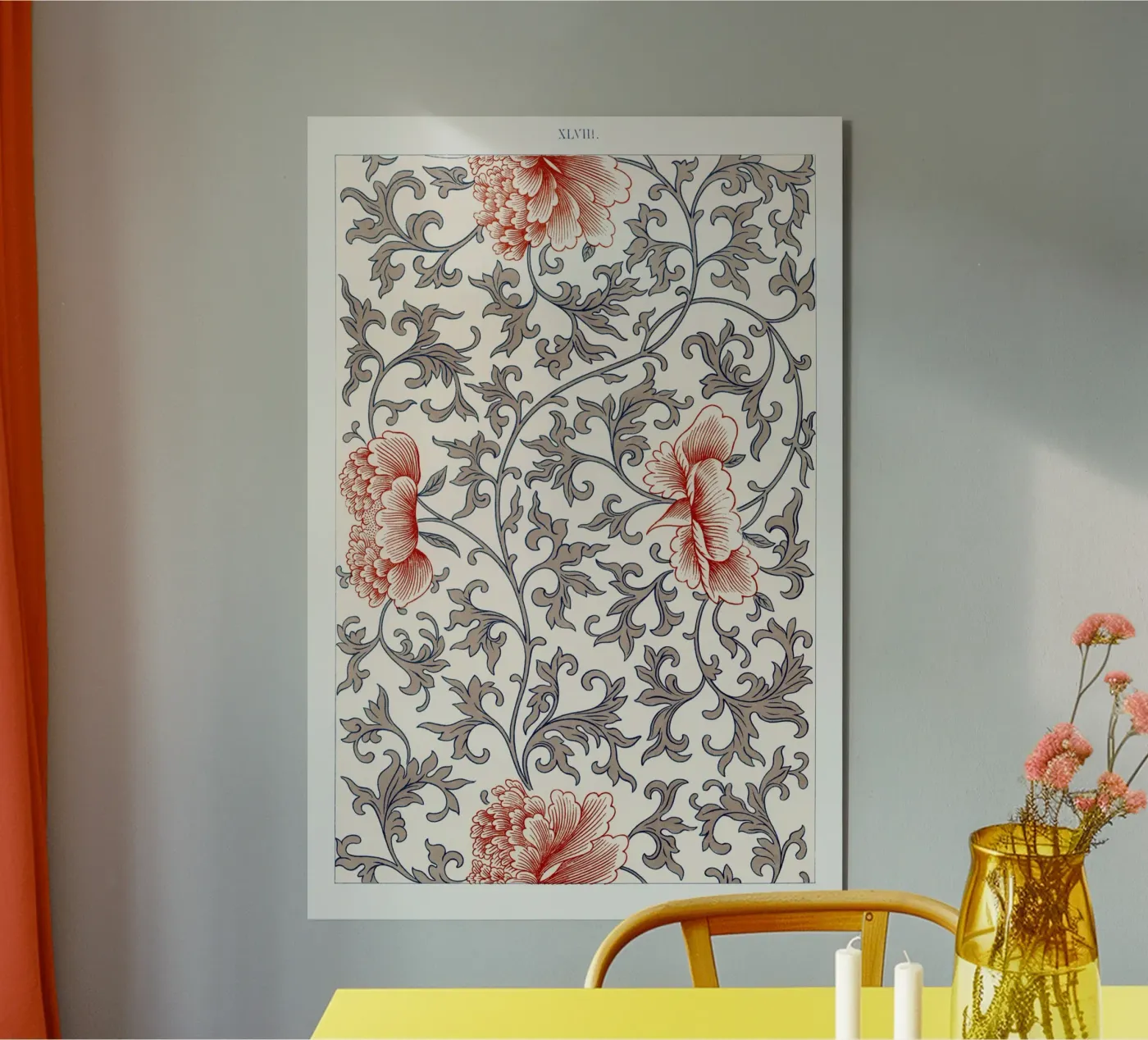 Flower pattern panneau forex de vintageshop