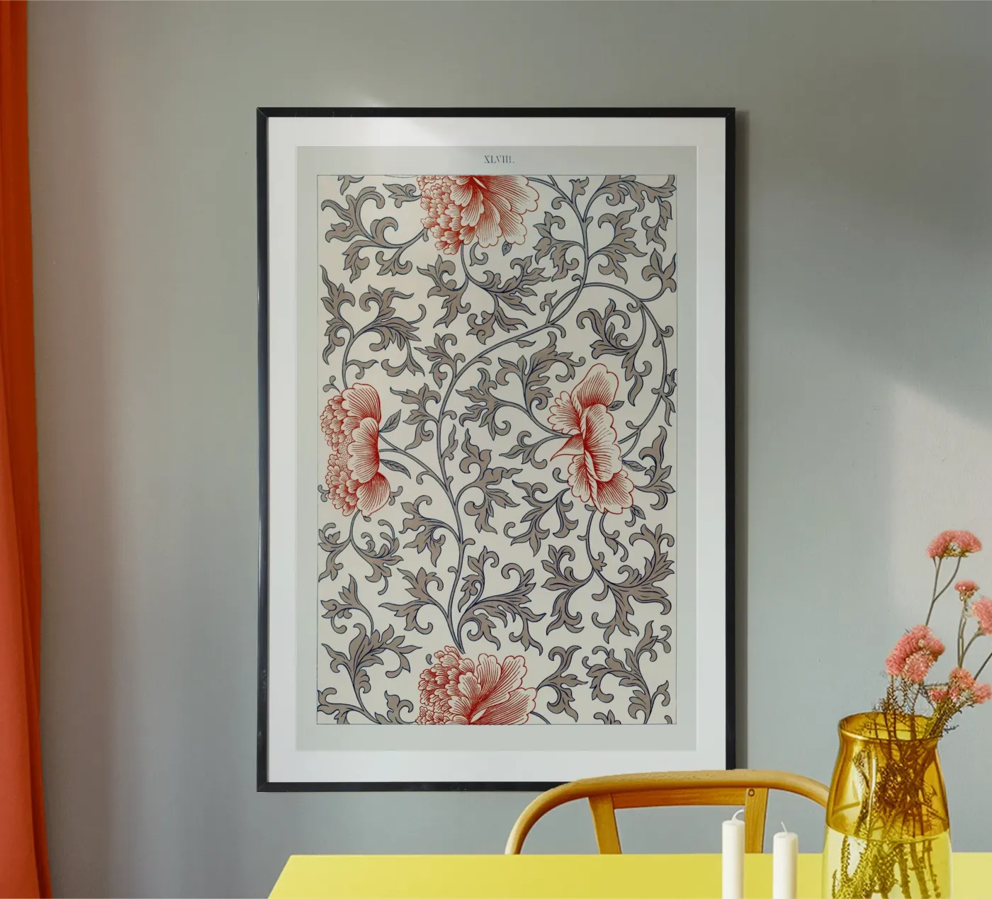 Flower pattern poster da vintageshop