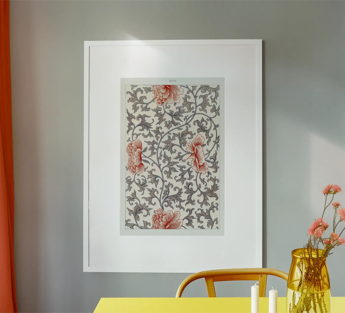 Flower pattern poster da vintageshop