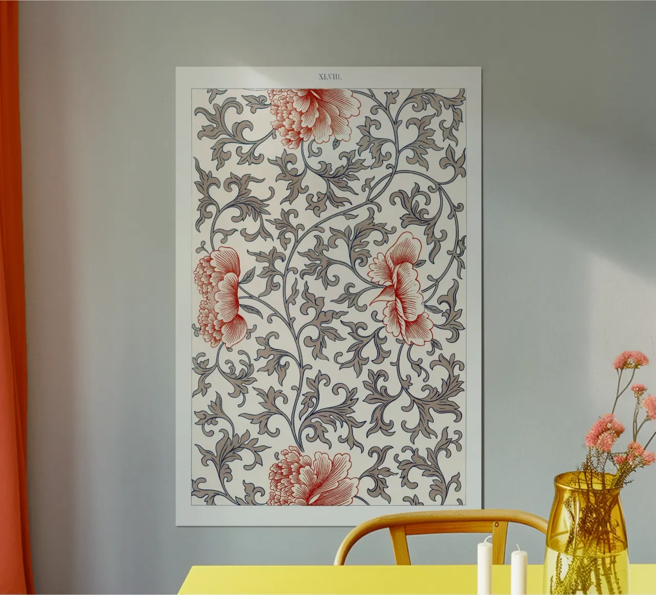 Flower pattern poster da vintageshop