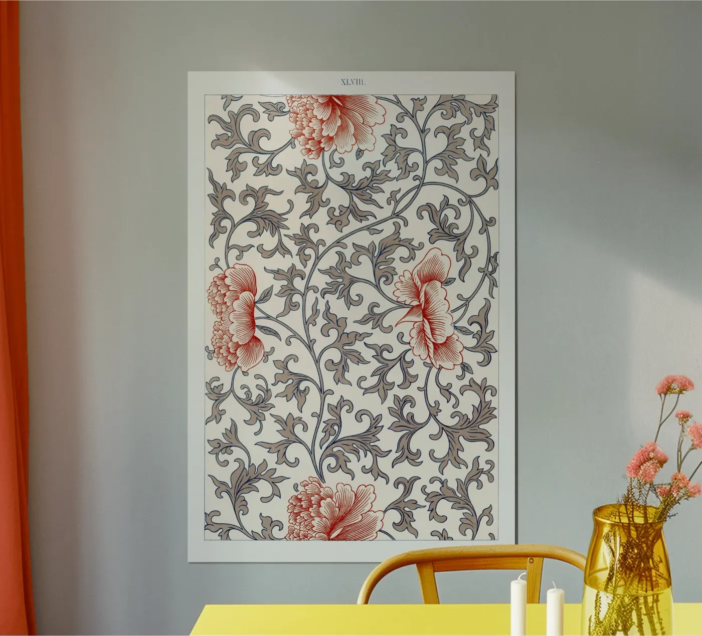 Flower pattern poster da vintageshop