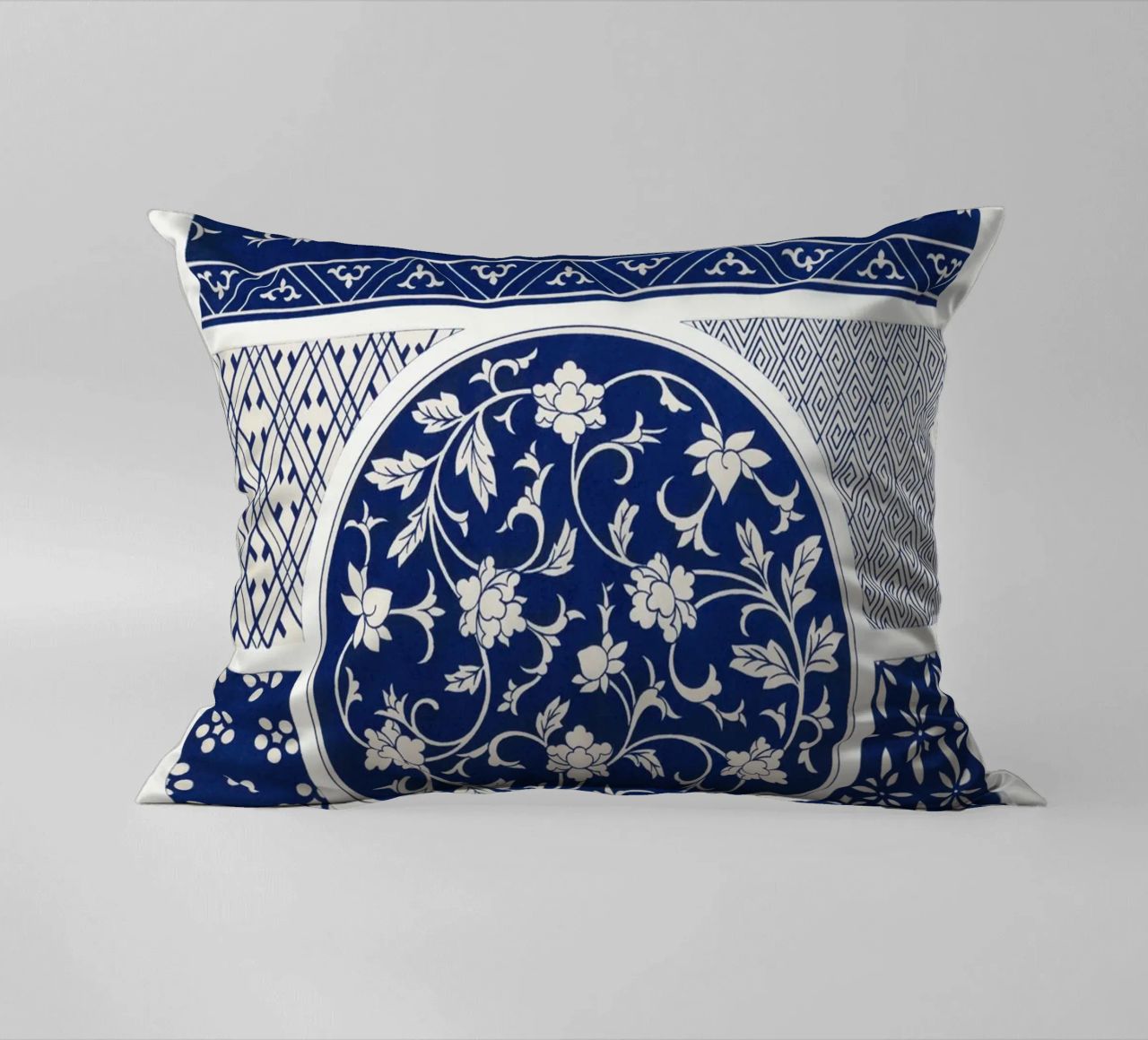 Blue flower pattern coussin de vintageshop
