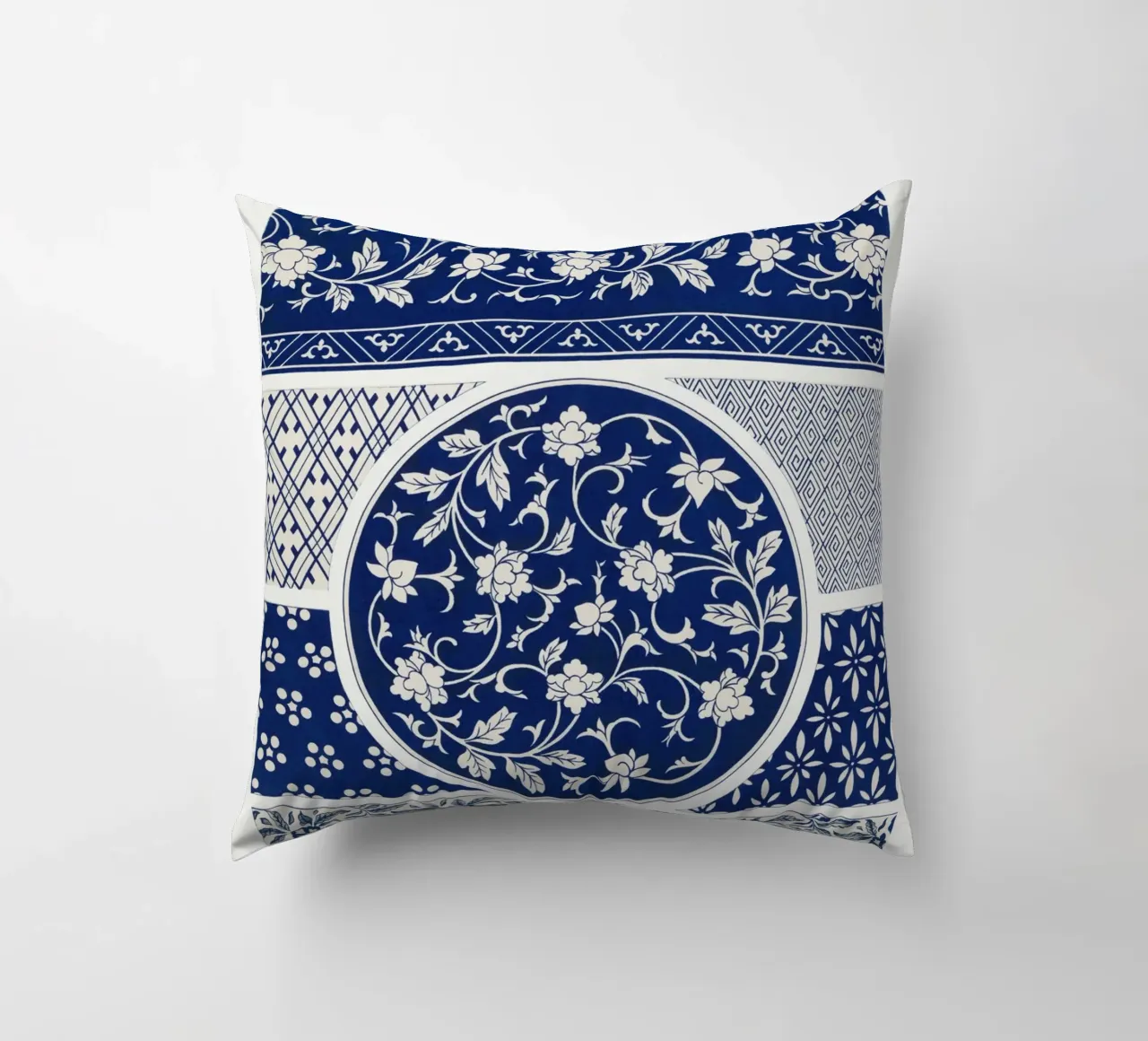 Blue flower pattern cuscino da vintageshop