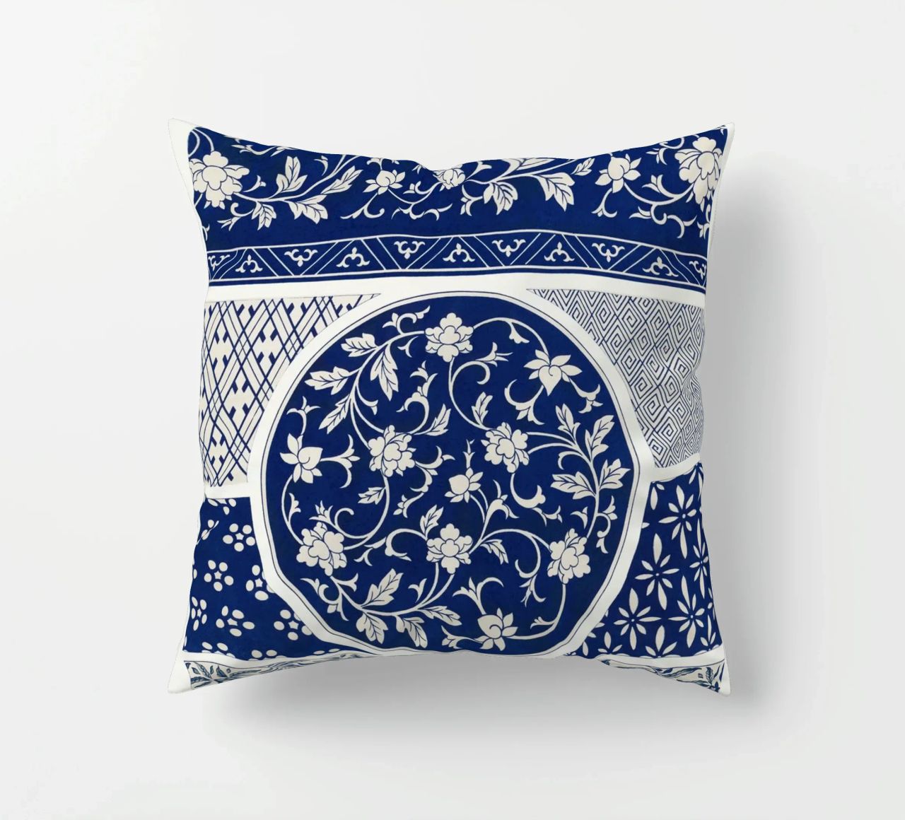 Blue flower pattern coussin de vintageshop