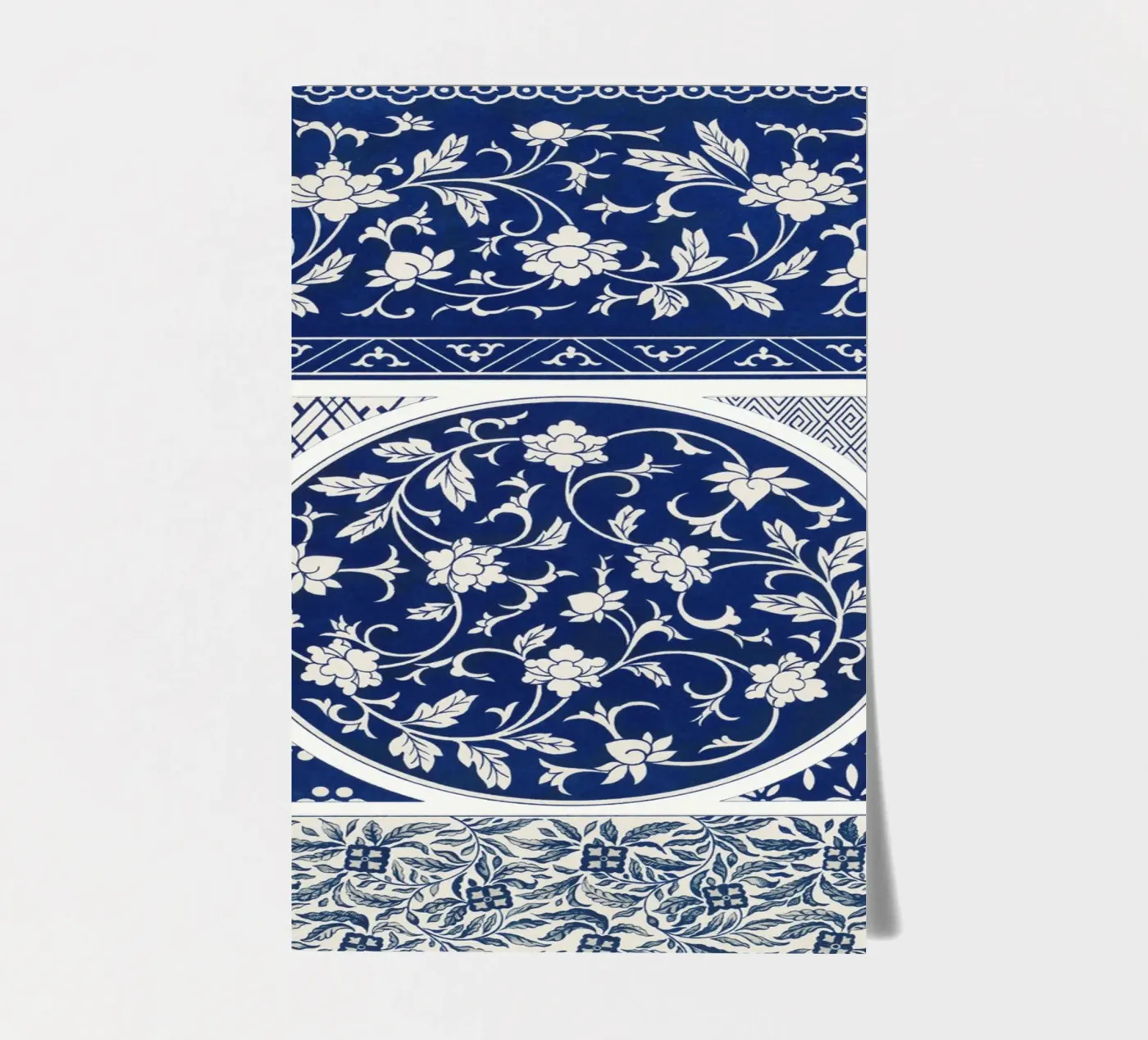 Blue flower pattern sticker sheet by vintageshop