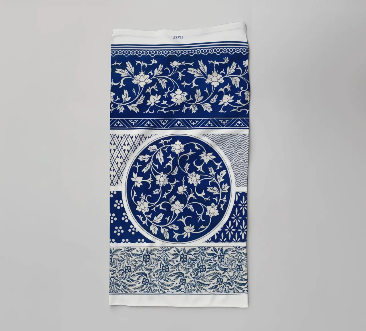 Blue flower pattern towel by vintageshop