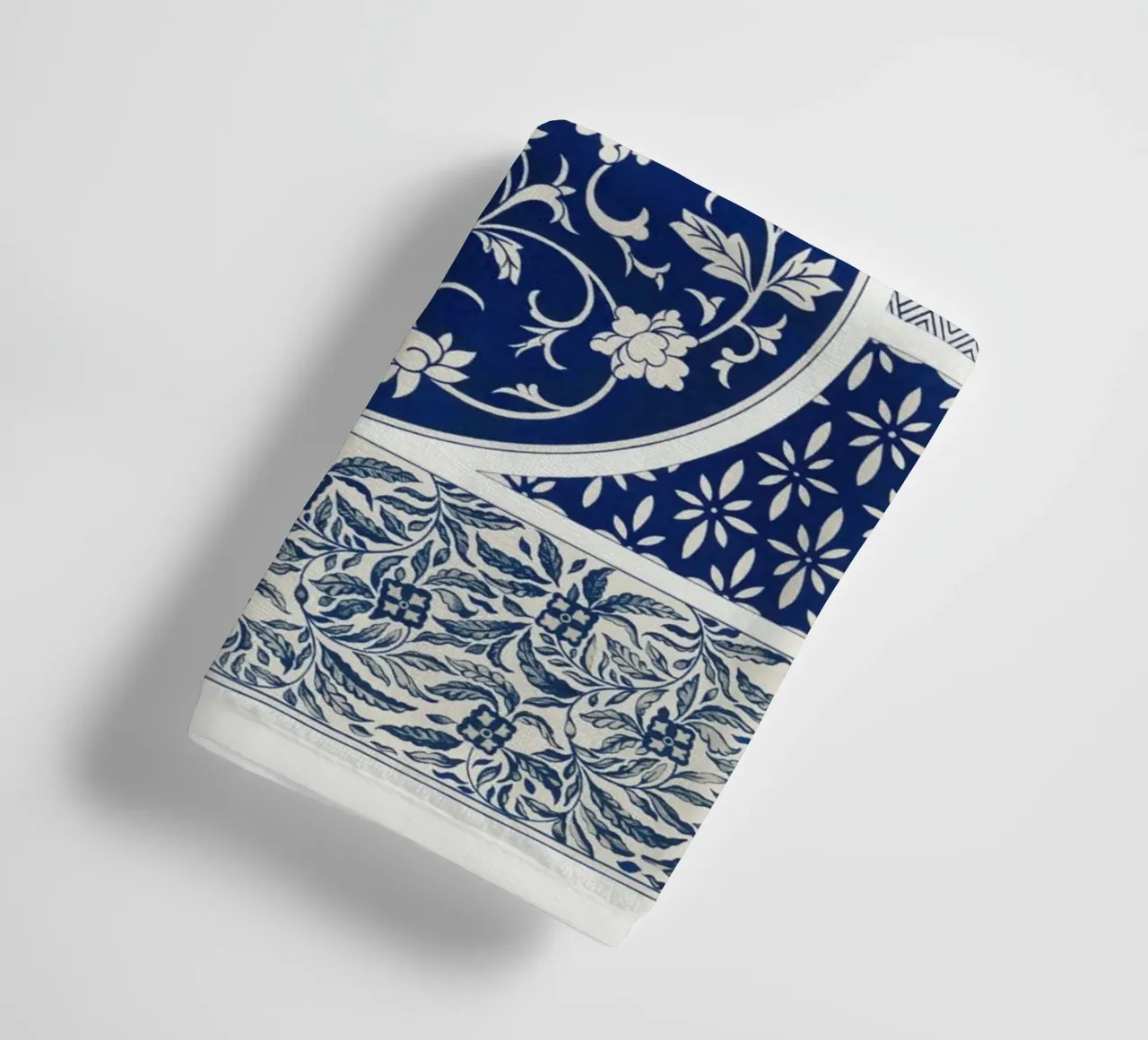 Blue flower pattern towel by vintageshop