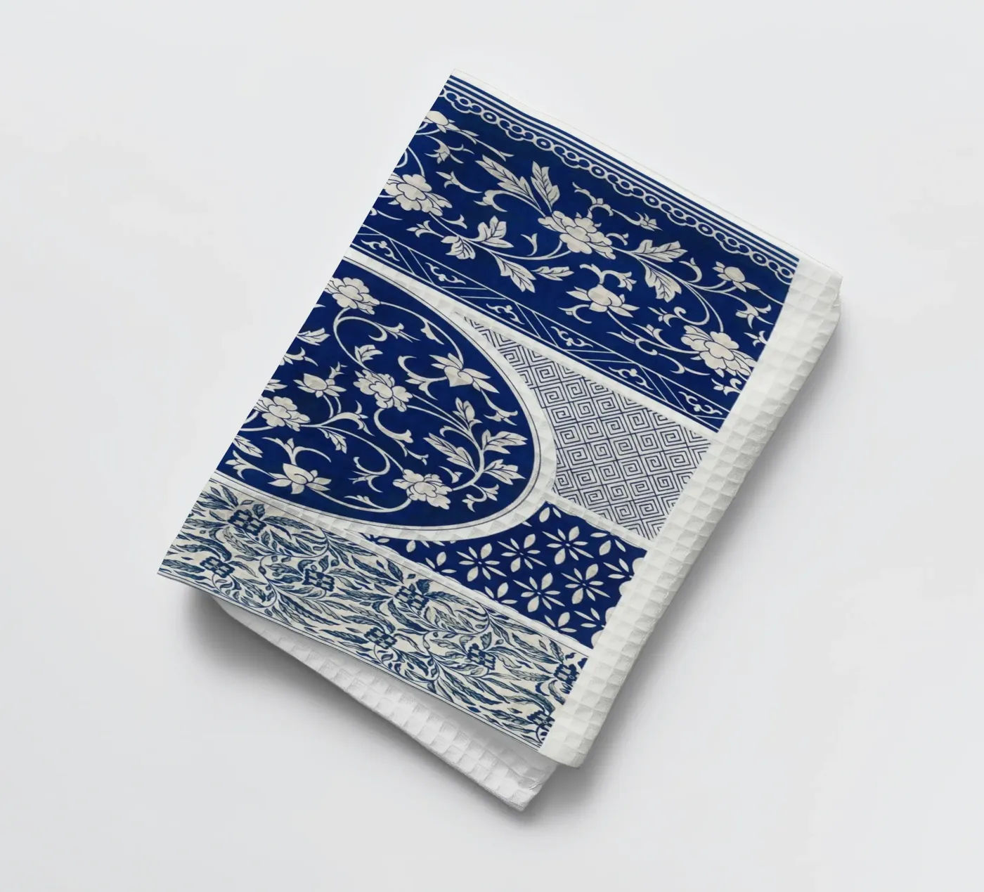 Blue flower pattern torchon de vintageshop