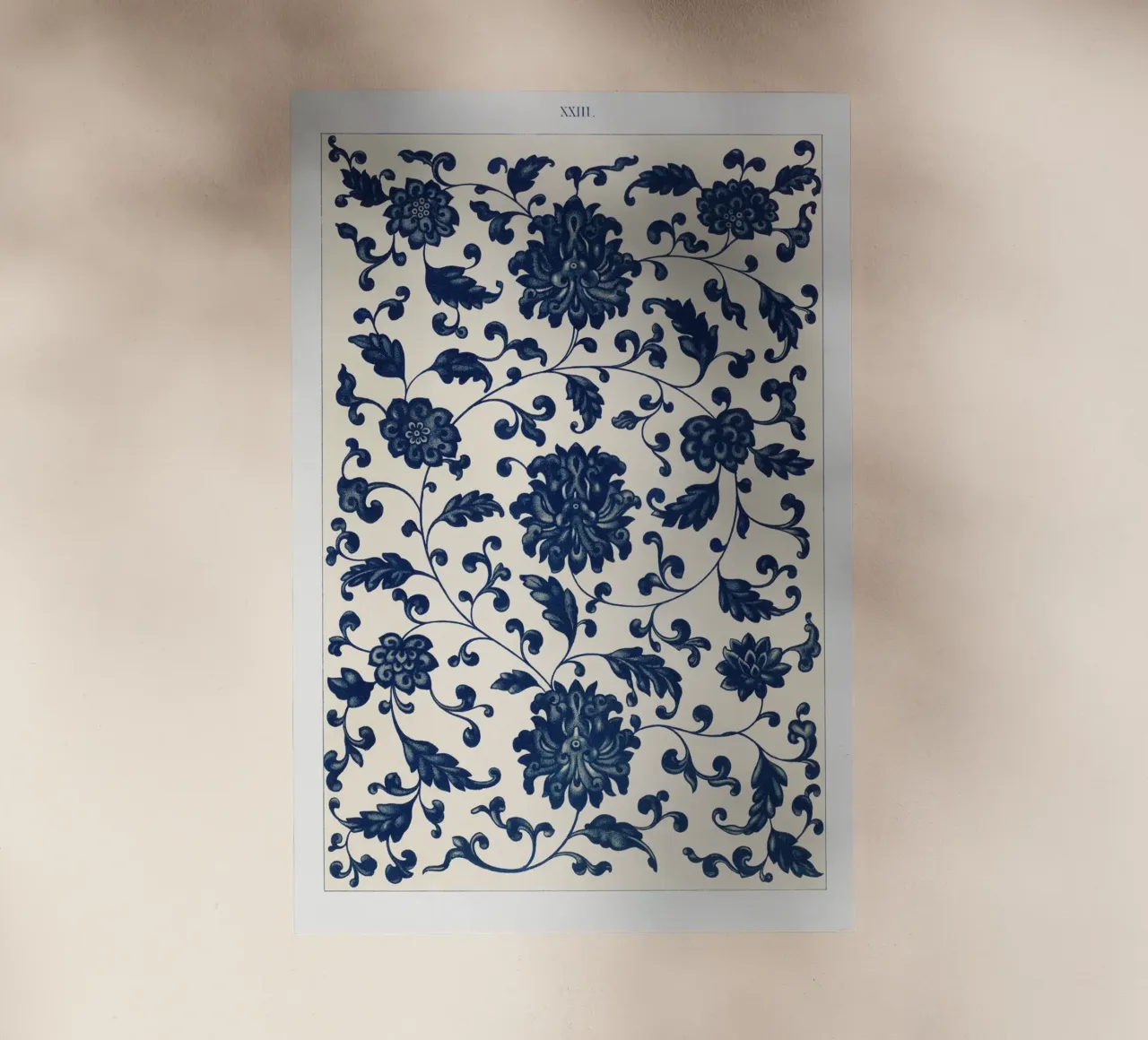 Blue flower pattern pellicola backlit da vintageshop