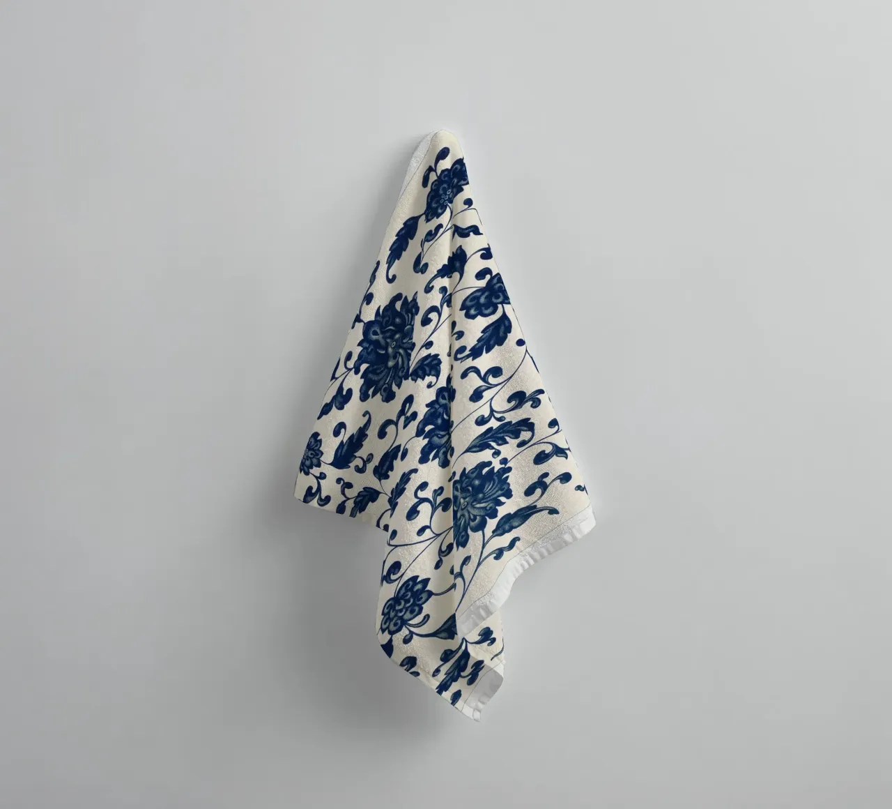 Blue flower pattern asciugamano da bagno da vintageshop