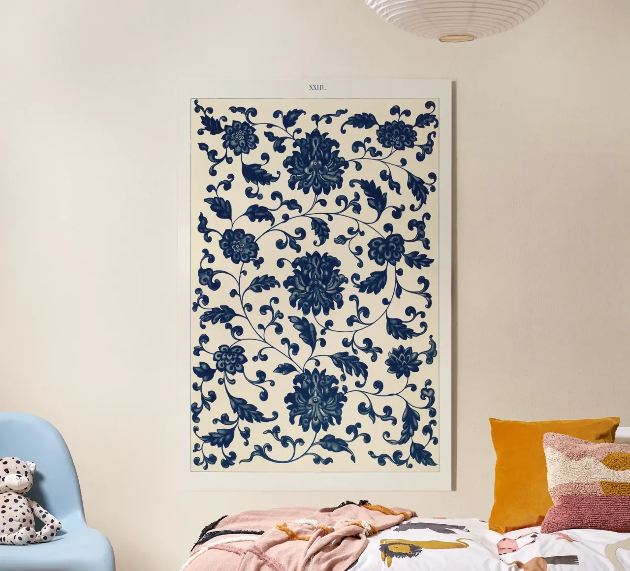 Blue flower pattern plexiglass da vintageshop