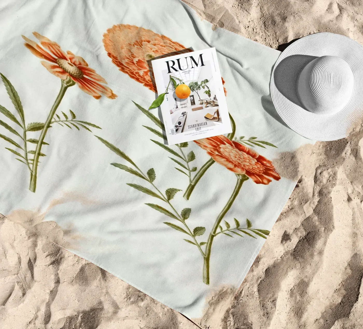 fiori botanici telo mare da Earthly Visions