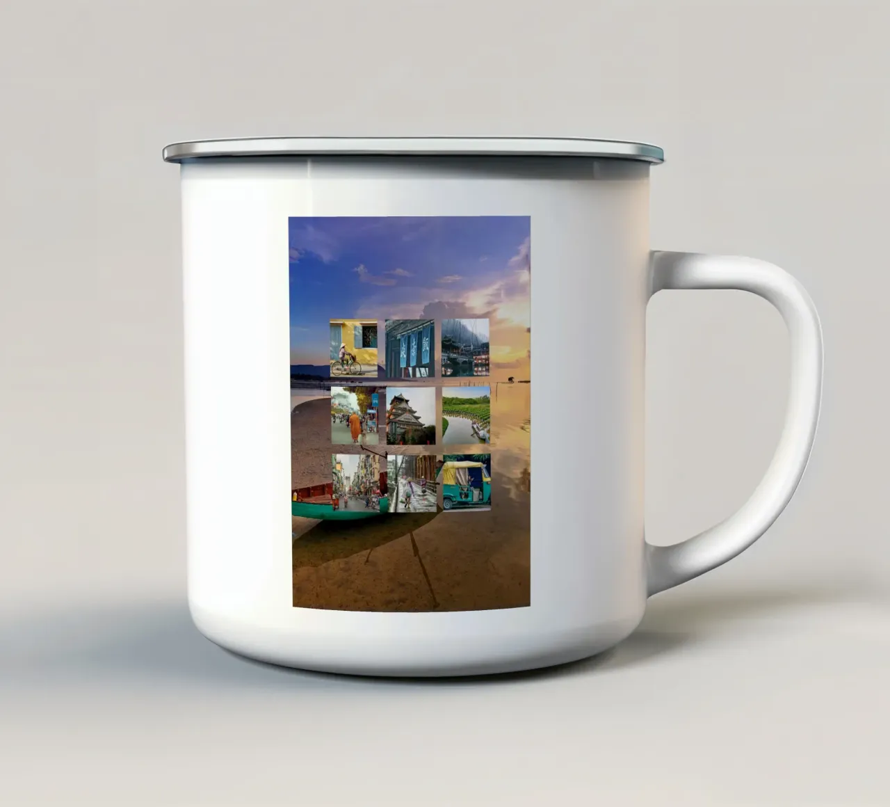 Travel-Memories (by you) tazza in smalto da FXDK