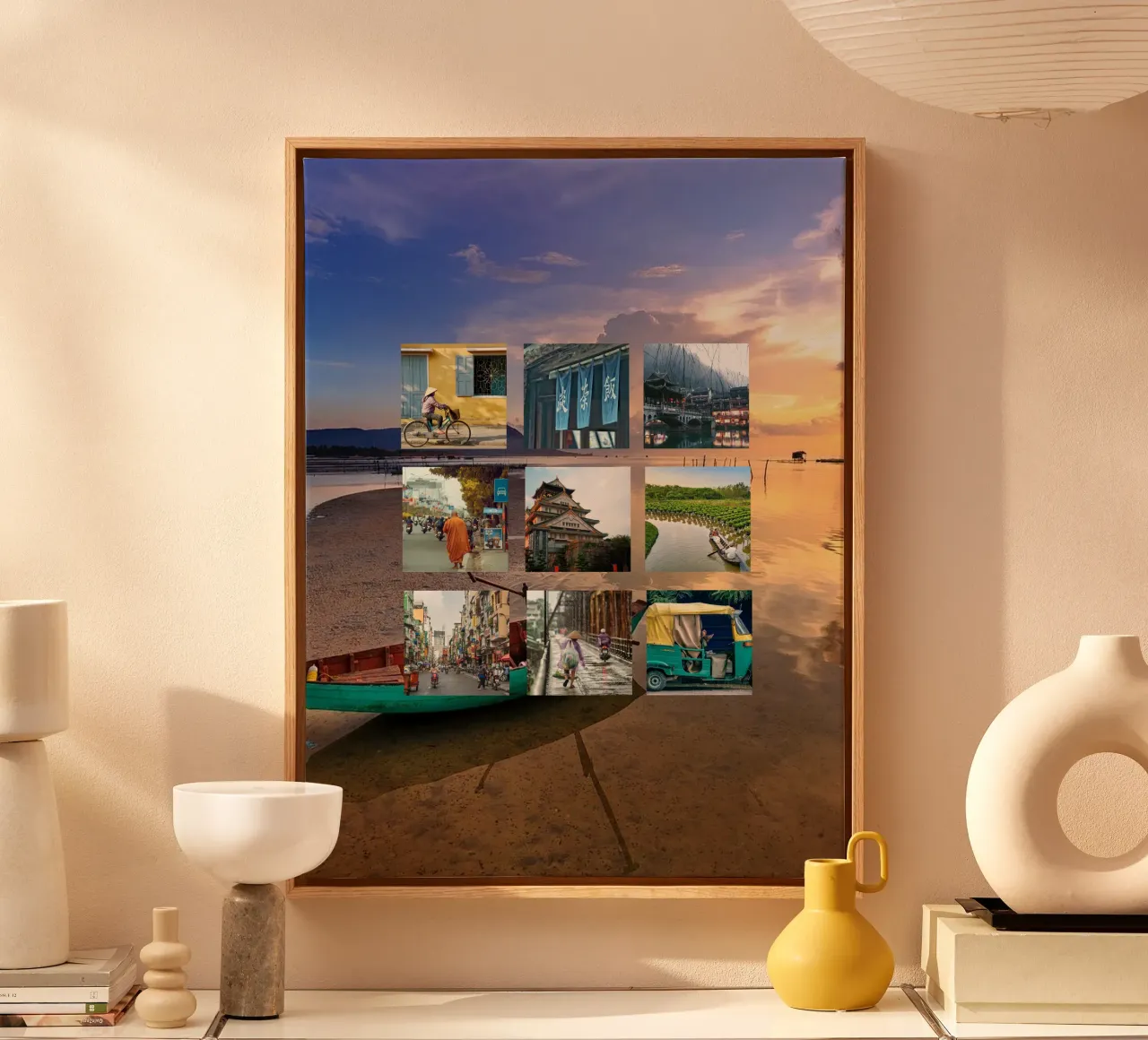 Travel-Memories (by you) canvas met Baklijst van FXDK