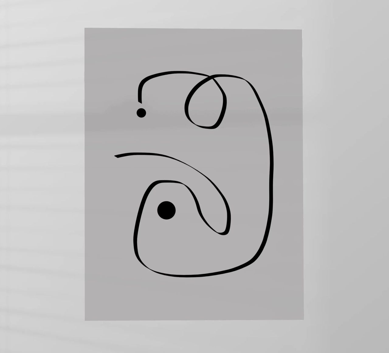 Figure with lines in taupe I pellicola backlit da Imaginative