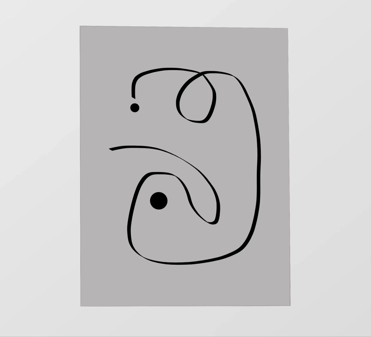 Figure with lines in taupe I pellicola backlit da Imaginative