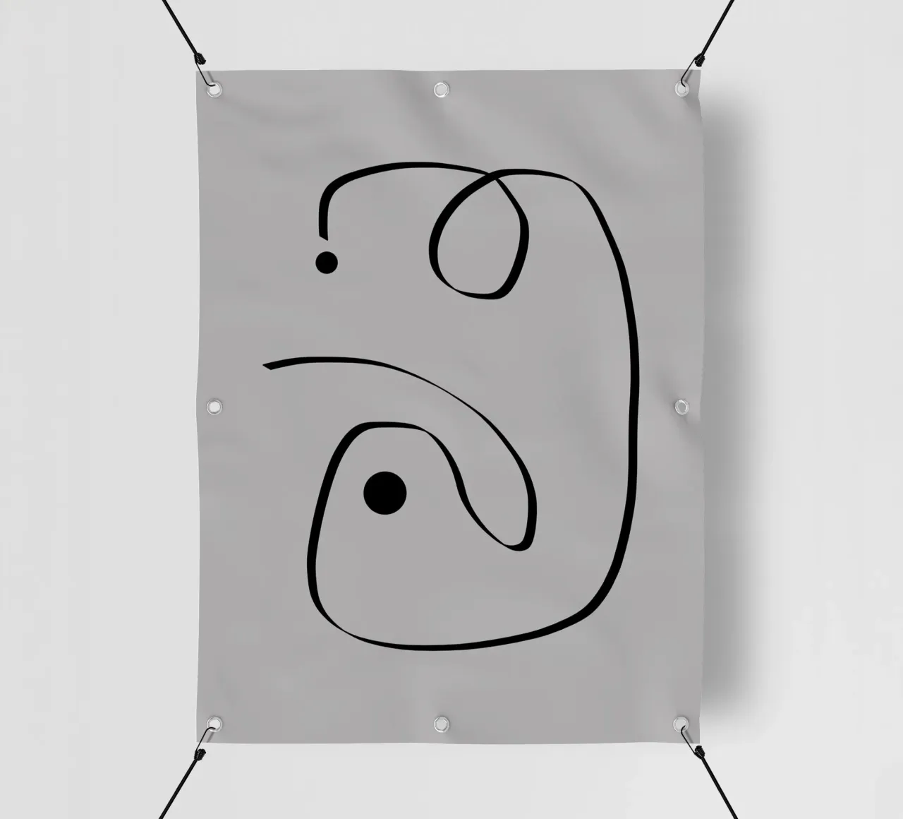 Figure with lines in taupe I PVC Plane von Imaginative
