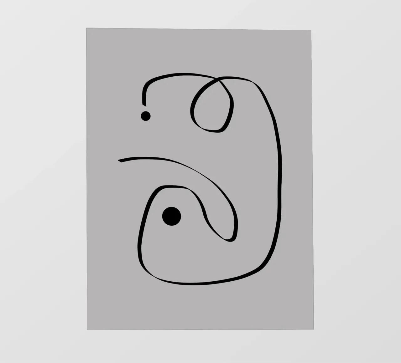 Figure with lines in taupe I PVC Plane von Imaginative